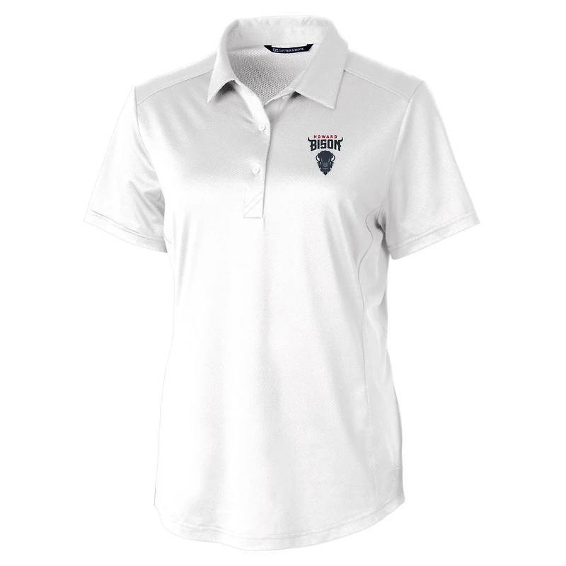 Women's Cutter & Buck White Howard Bison Prospect Textured Stretch Polo
