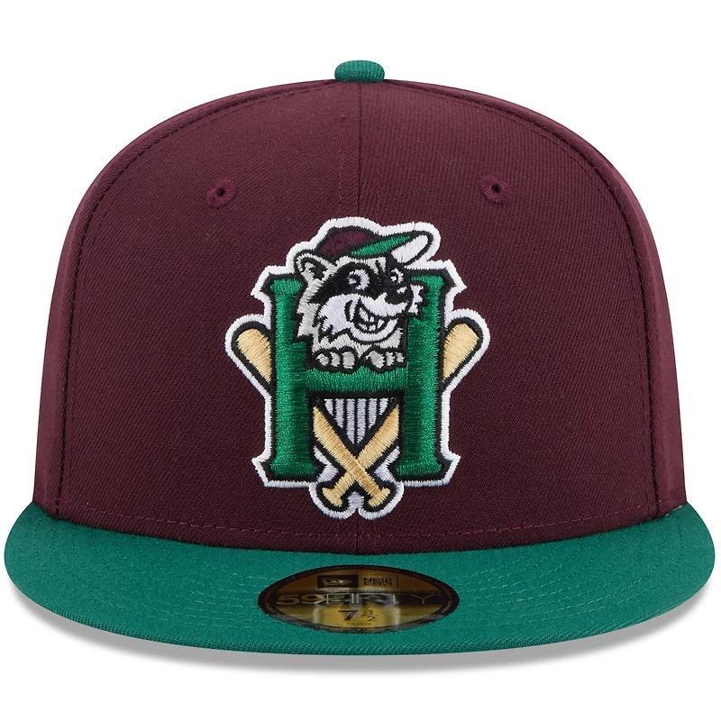 Casquette ajustée 59FIFTY violette Hudson Valley Renegades pour homme de New Era