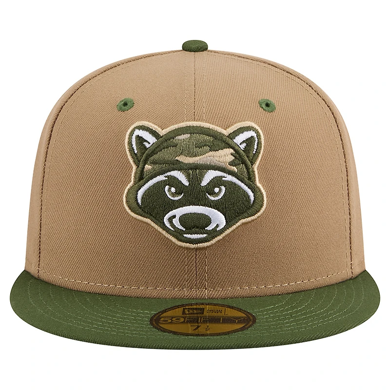 Casquette ajustée 59FIFTY Hudson Valley Renegades pour homme de New Era, couleur tan, soirées à thème