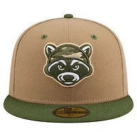 Casquette ajustée 59FIFTY Hudson Valley Renegades pour homme de New Era, couleur tan, soirées à thème
