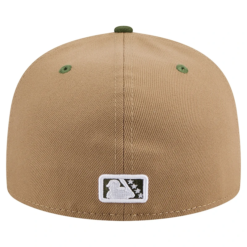 Casquette ajustée 59FIFTY Hudson Valley Renegades pour homme de New Era, couleur tan, soirées à thème
