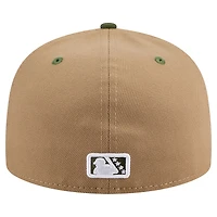 Casquette ajustée 59FIFTY Hudson Valley Renegades pour homme de New Era, couleur tan, soirées à thème