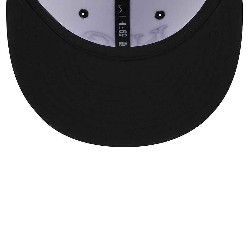 Casquette ajustée 59FIFTY Newburgh Gorhams New Era pour hommes, blanche, la soirée à thème des Renegades de Hudson Valley