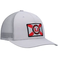 Casquette Huk grise State of Florida Trucker Snapback pour homme