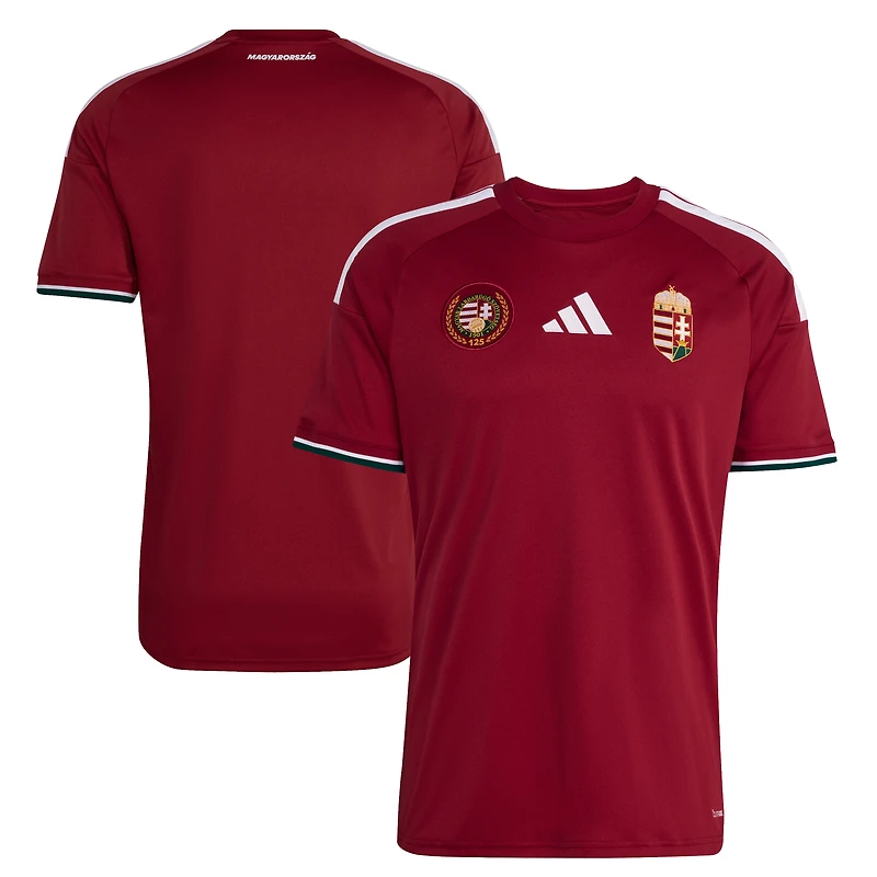Maillot réplique domicile rouge adidas de l'équipe nationale Hongrie 2026 pour homme