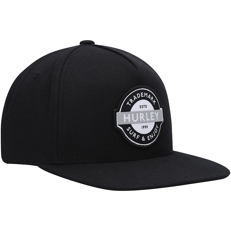 Men's Black Hurley Underground Snapback Hat 