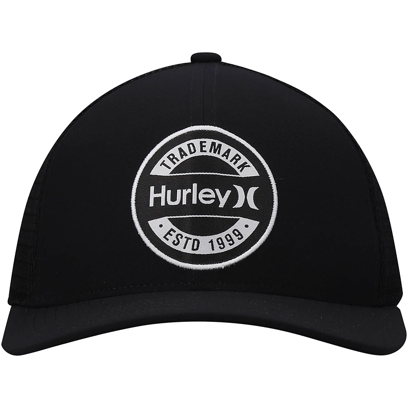 Men's Hurley Black Charter Trucker Snapback Hat