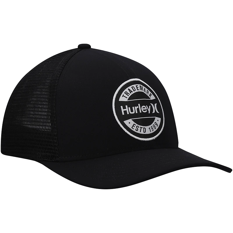 Men's Hurley Black Charter Trucker Snapback Hat