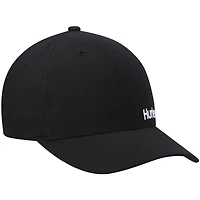 Men's Hurley Black Corp Textured Tri-Blend Flex Fit Hat