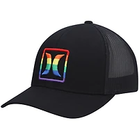 Men's Hurley Black Logo Pride Icon Trucker - Snapback Hat