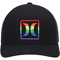 Men's Hurley Black Logo Pride Icon Trucker - Snapback Hat