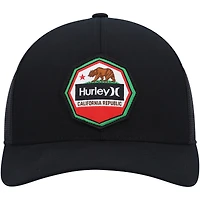 Men's Hurley Black Ultra Destination California Republic Trucker Snapback Hat