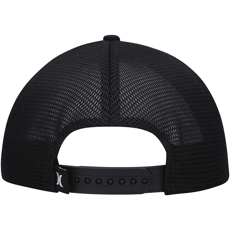 Men's Hurley Black Warner Trucker Snapback Hat