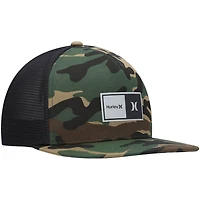 Casquette Hurley Camo/Noir 2.0 Trucker Snapback pour homme - Casquette