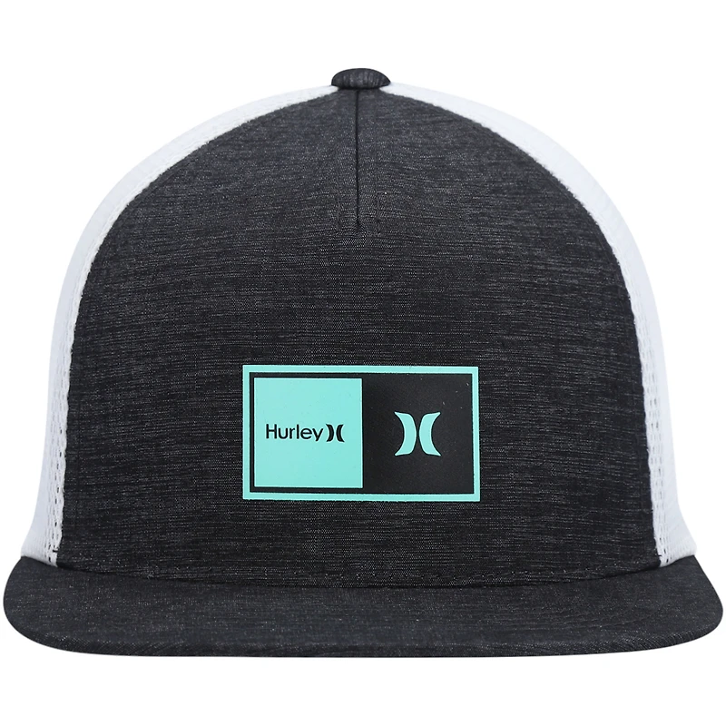 Casquette Hurley Charcoal/White 2.0 Trucker Snapback pour homme - Casquette