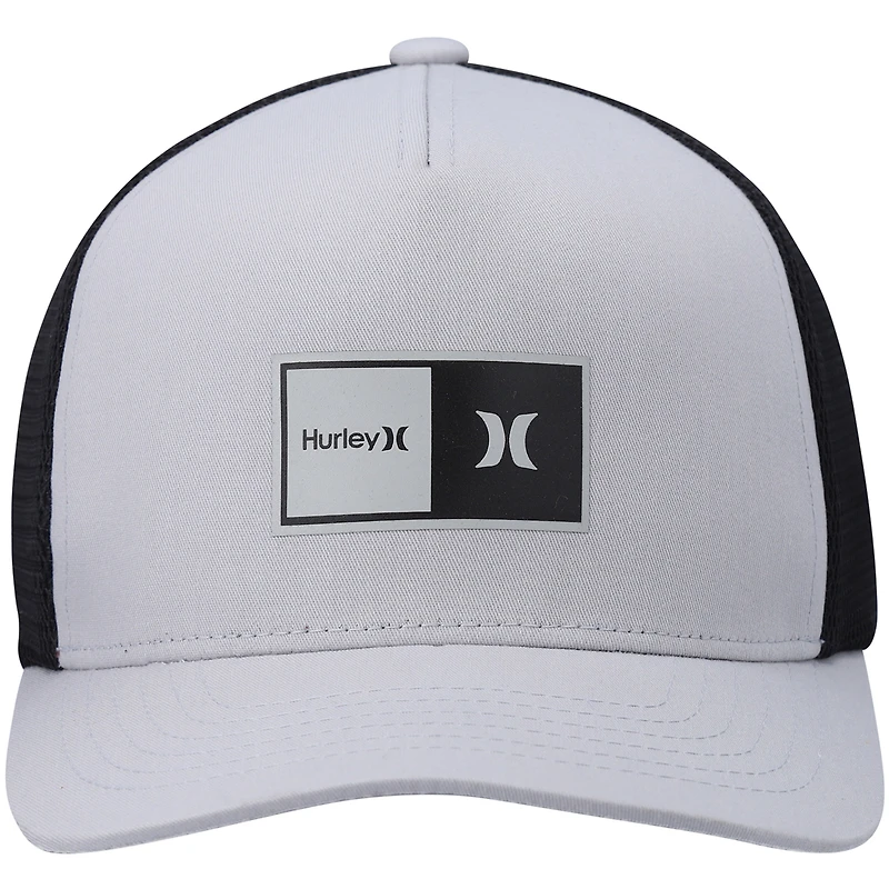 Men's Hurley Gray/Black 2.0 Trucker Snapback - Hat