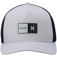 Men's Hurley Gray/Black Natural 2.0 Trucker Snapback Hat