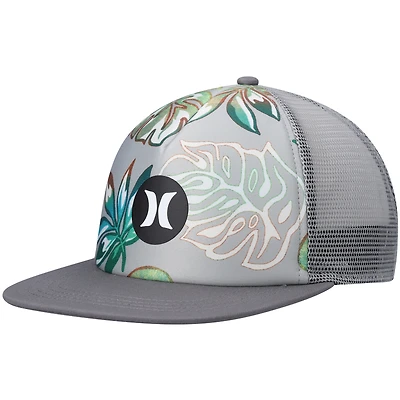 Men's Hurley Gray Balboa Trucker Snapback Hat