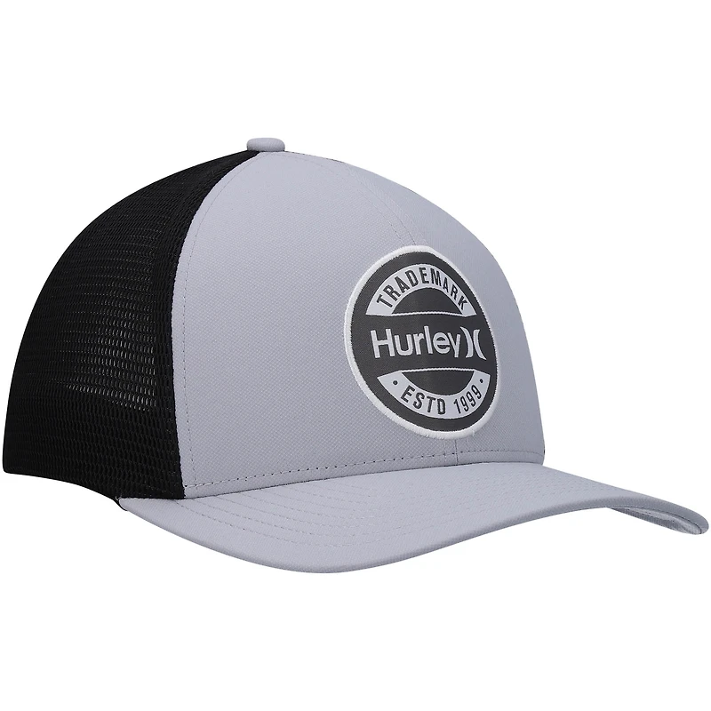 Men's Hurley Gray Charter Trucker Snapback Hat