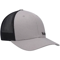 Men's Hurley Gray Logo Corp Staple Trucker Snapback Hat