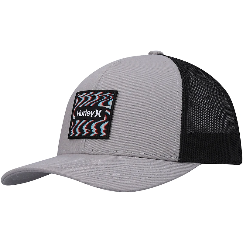 Casquette Hurley grise Seacliff Trucker Snapback pour homme