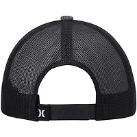Men's Hurley Heathered Black Icon Slash Trucker Snapback Hat