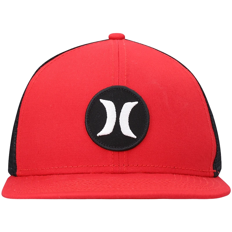 Men's Hurley Red/Black Circle Trucker - Snapback Hat