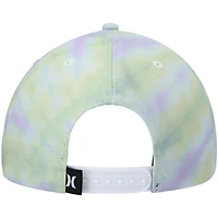 Casquette Snapback Hurley jaune pastel tie-dye pour femme