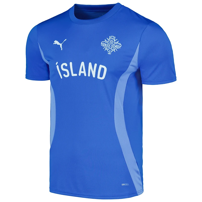 Men's Puma Blue Iceland National Team 2024 Pre-Match Jersey
