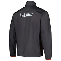 Veste à capuche entièrement zippée d'avant-match Puma Charcoal d'Islande pour hommes 2024