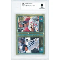 Ichiro Suzuki & Albert Pujols 2001 Topps Traded Gold '01 Topps Rookie Of The Year #T99 #897/2001 BGS Authenticated 8 Card