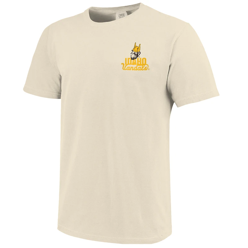 Men's Cream Idaho Vandals Comfort Colors Mascot Overlay T-Shirt
