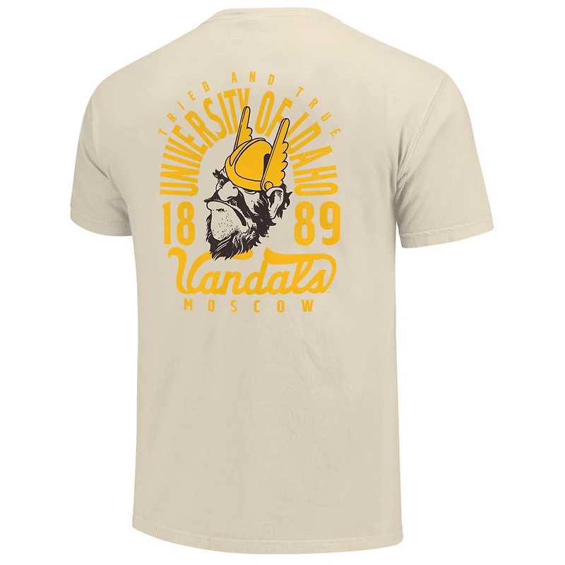 T-shirt crème pour homme avec motif mascotte des Vandales de l'Idaho