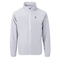Veste zippée intégrale en tricot recyclé pour homme, coupeur et buck gris, Idaho Vandals, grande taille, Charter Eco Knit