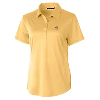 Polo extensible texturé Prospect jaune Idaho Vandals pour femme Cutter & Buck