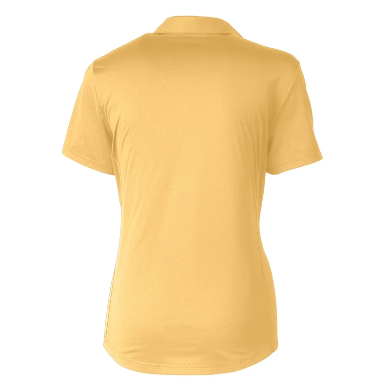 Polo extensible texturé Prospect jaune Idaho Vandals pour femme Cutter & Buck