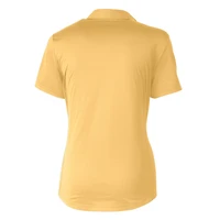 Polo extensible texturé Prospect jaune Idaho Vandals pour femme Cutter & Buck