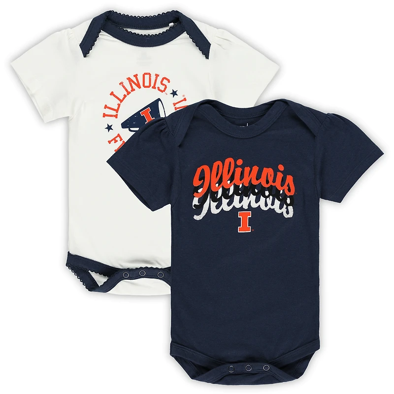Body Tonya pour bébé fille, Illinois Fighting Illini, lot de 2