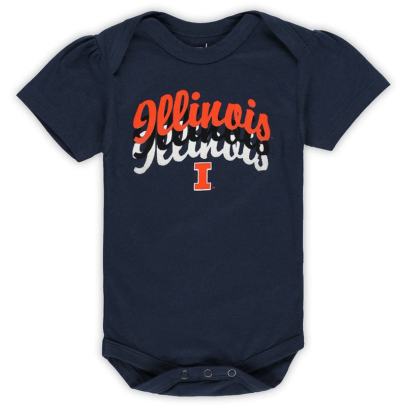 Girls Infant Garb Illinois Fighting Illini Tonya Bodysuit 2-Pack