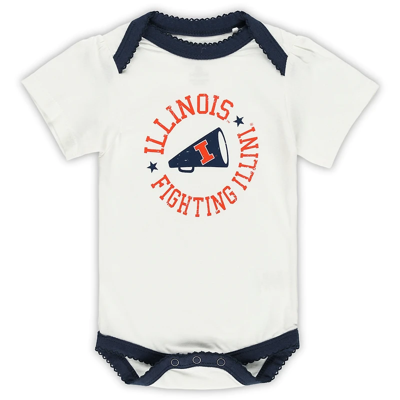 Body Tonya pour bébé fille, Illinois Fighting Illini, lot de 2