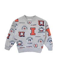 Sweat-shirt à capuche pour jeunes filles Gameday Couture Heather Gray Illinois Fighting Illini Always On Repeat