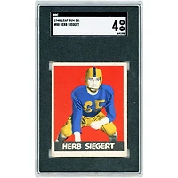 Herb Siegert Illinois Fighting Illini 1948 Leaf Gum Co. #88 SGC Authenticated 4 Card