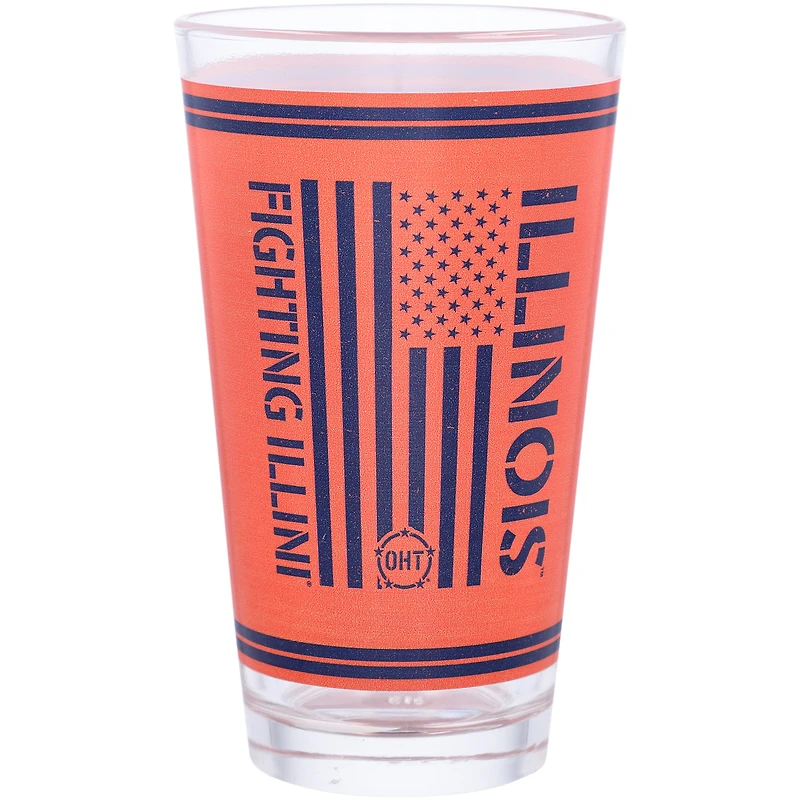 Illinois Fighting Illini 16oz. OHT Military Appreciation Pint Glass