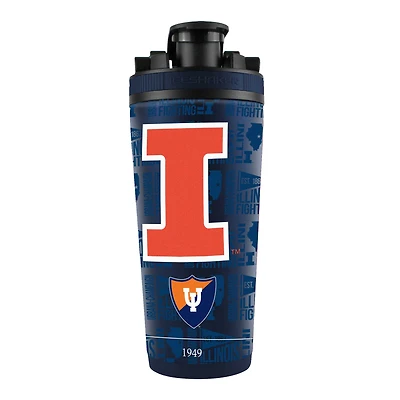 Bouteille shaker en acier inoxydable 4D de 26 oz des Illinois Fighting Illini