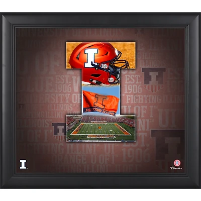Illinois Fighting Illini Framed 15" x 17" Team Heritage Collage