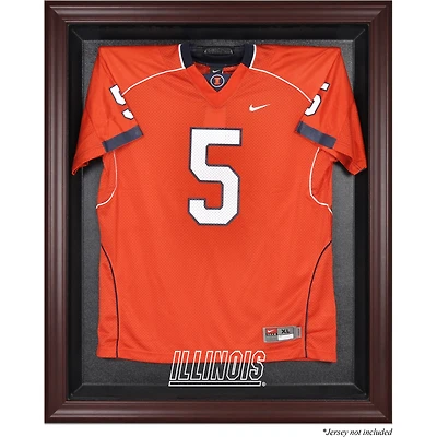 Vitrine de présentation avec logo encadré en acajou des Illinois Fighting Illini
