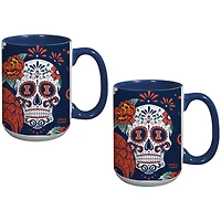 Ensemble de deux tasses Illinois Fighting Illini « Dia de los Muertos »