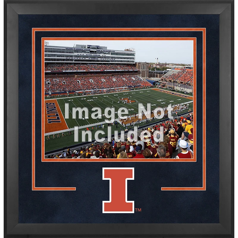 Cadre photo horizontal de luxe Illinois Illini 16'' x 20'' avec logo de l'équipe