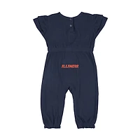 Infant Colosseum Navy Illinois Fighting Illini Beautopia Waffle Knit Romper