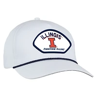 Casquette ajustable en corde blanche Ahead pour homme des Fighting Illini Alto de l'Illinois